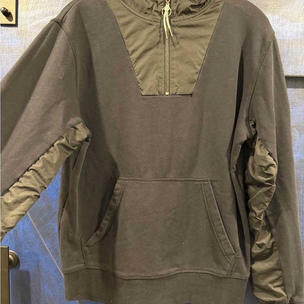 Ellesse fleece & nylon zip up fleece hoodie